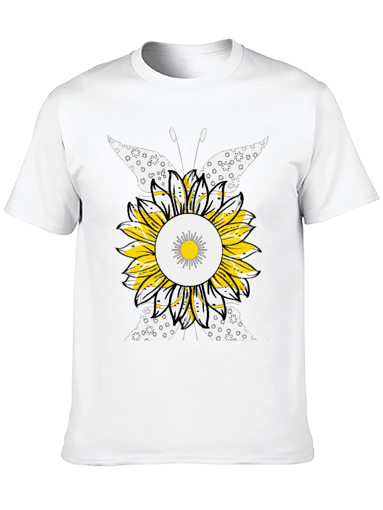 Sunflower Butterfly Graphic Tee