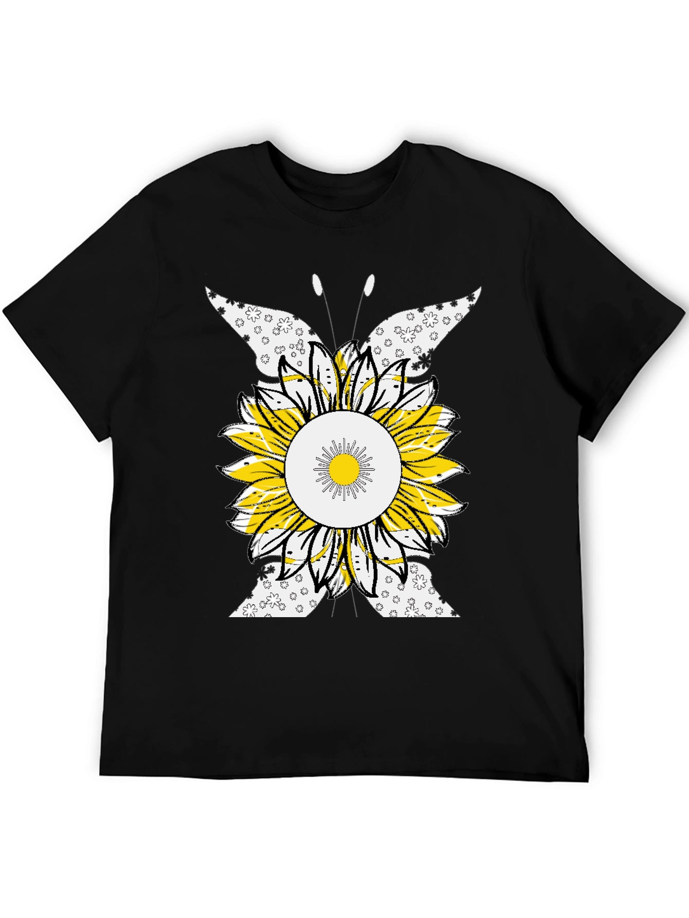 Sunflower Butterfly Graphic Tee