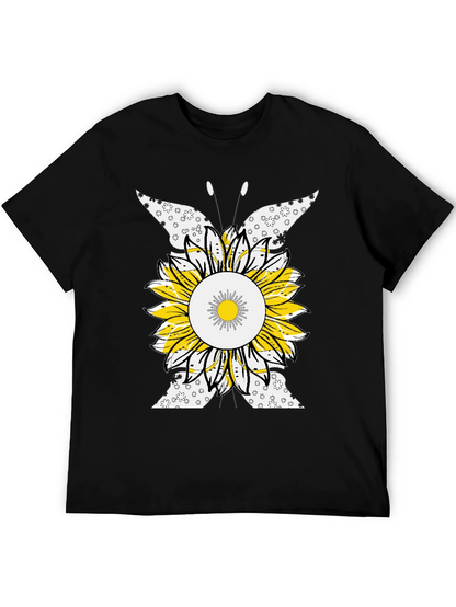 Sunflower Butterfly Graphic Tee