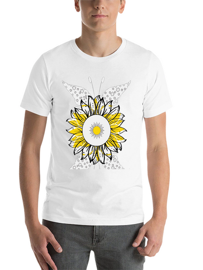 Sunflower Butterfly Graphic Tee