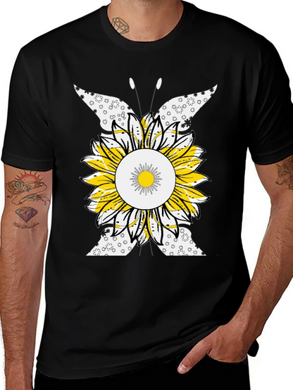Sunflower Butterfly Graphic Tee