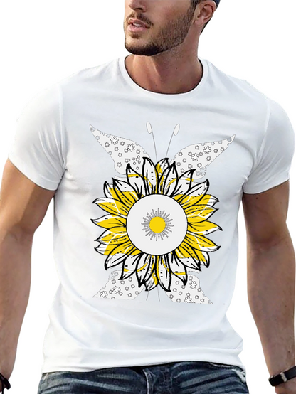 Sunflower Butterfly Graphic Tee