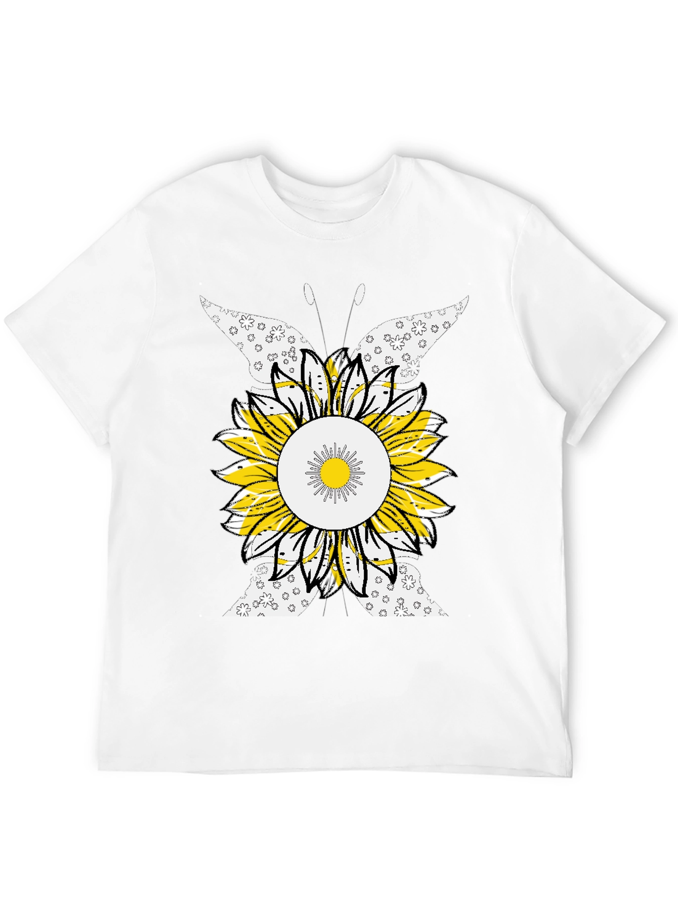 Sunflower Butterfly Graphic Tee