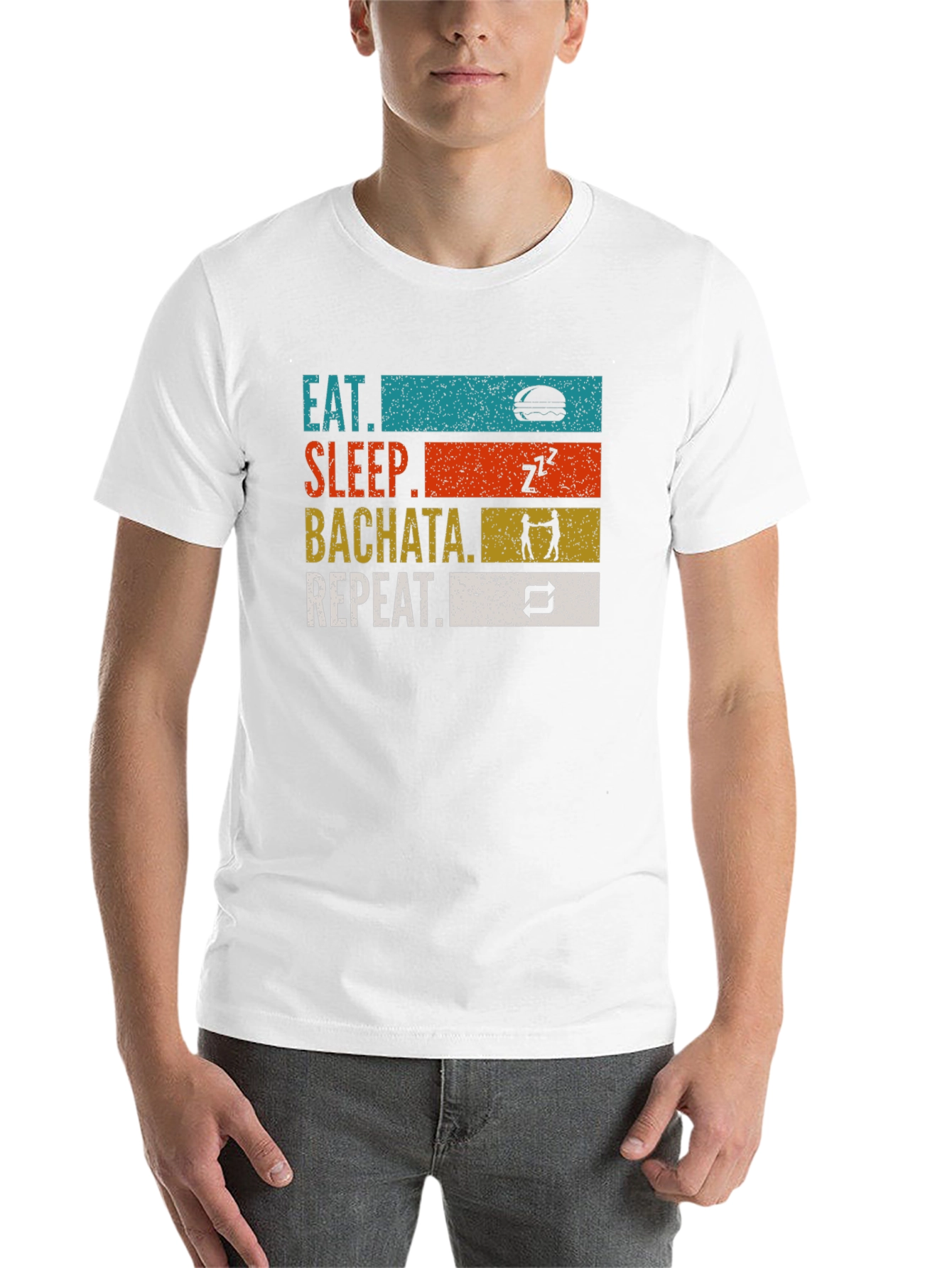 Eat Sleep Bachata Repeat Graphic T-Shirt