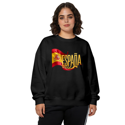 Espana Spain Flag Patriotic Proud Crewneck Sweatshirt