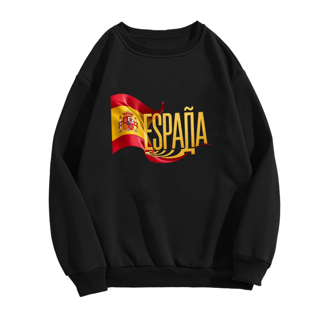 Espana Spain Flag Patriotic Proud Crewneck Sweatshirt