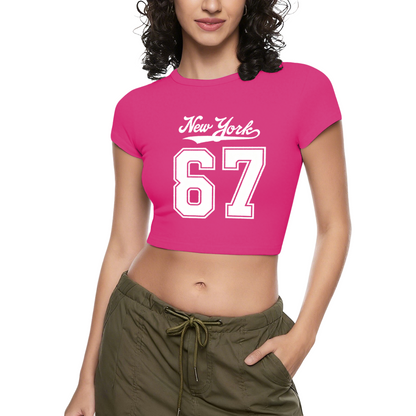 Vintage New York 67 Number Retro Street Crop Top