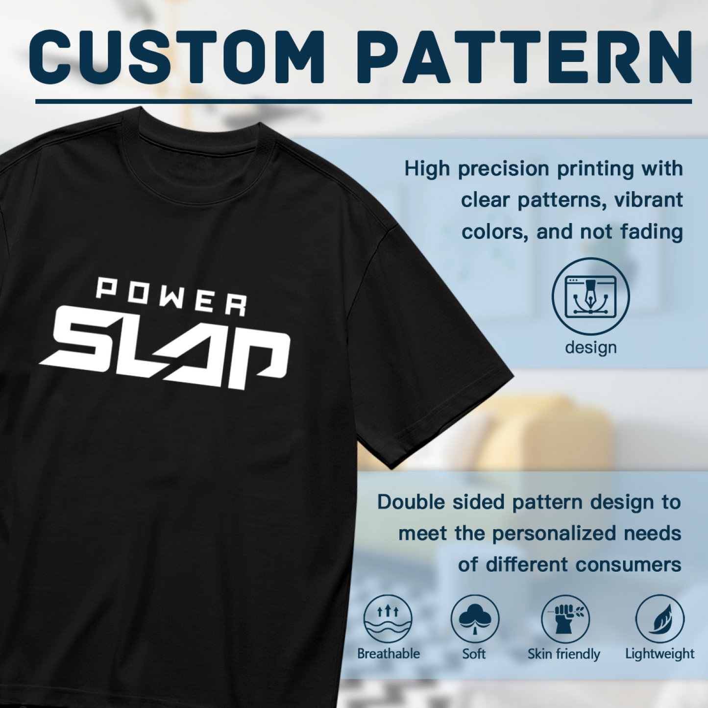 Power Slap Bold Combat Sports Logo Tee