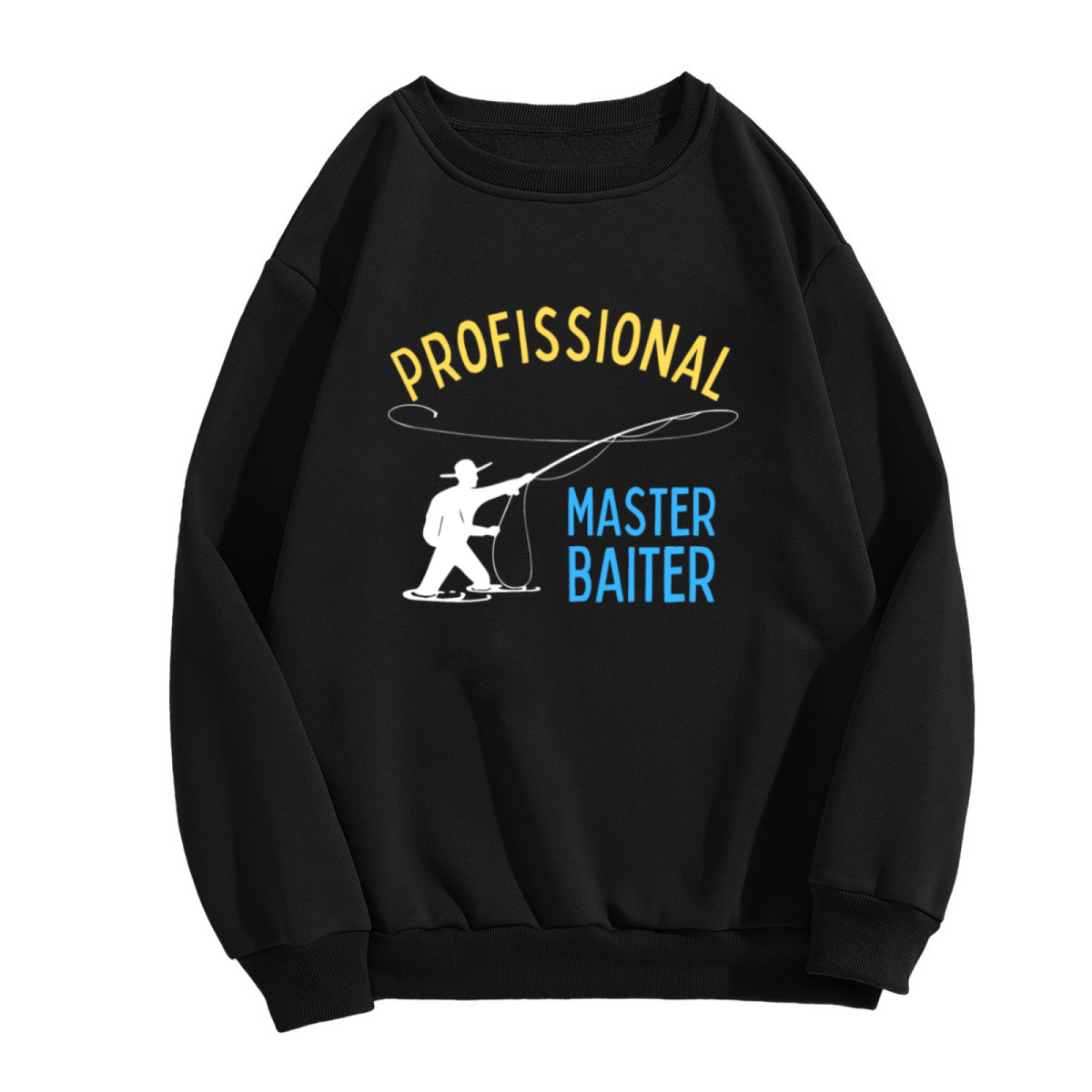 Professional Master Baiter Fishing Humor Crewneck Sweatshirt