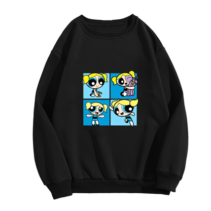 Bubbles Powerpuff Girls Retro Cartoon Crewneck Sweatshirt