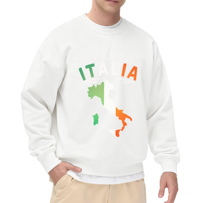 Vintage Italia National Flag Map Pride Sweatshirt