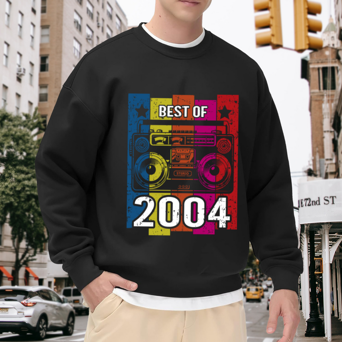 Retro Bowling Ball & Pin Sport Hobby Graphic Crewneck Sweatshirt