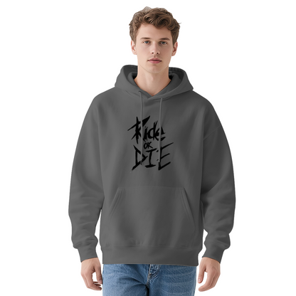 Aggressive Ride Or Die Brush Font Hoodie