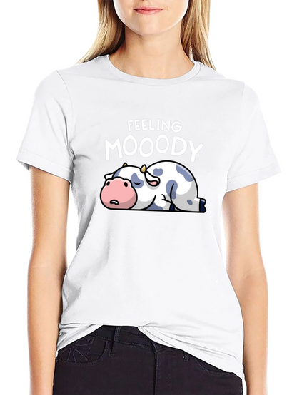 Feeling Moody Cow Graphic T-Shirt
