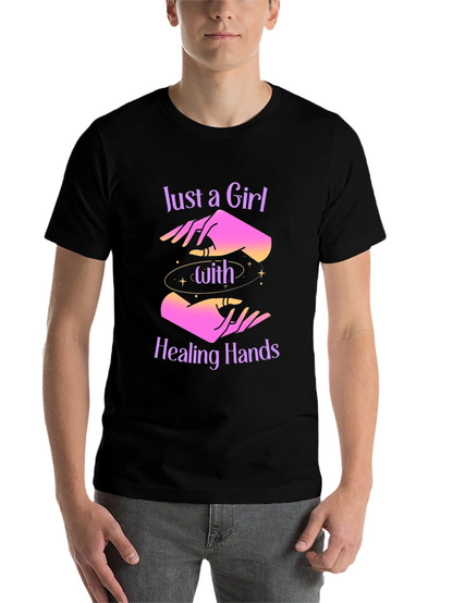 Healing Hands Graphic Tee - Mystical Comfort