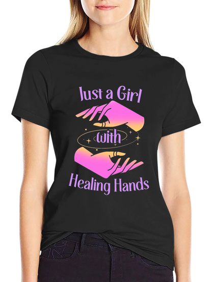 Healing Hands Graphic Tee - Mystical Comfort