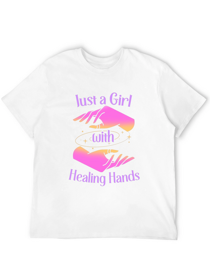 Healing Hands Graphic Tee - Mystical Comfort