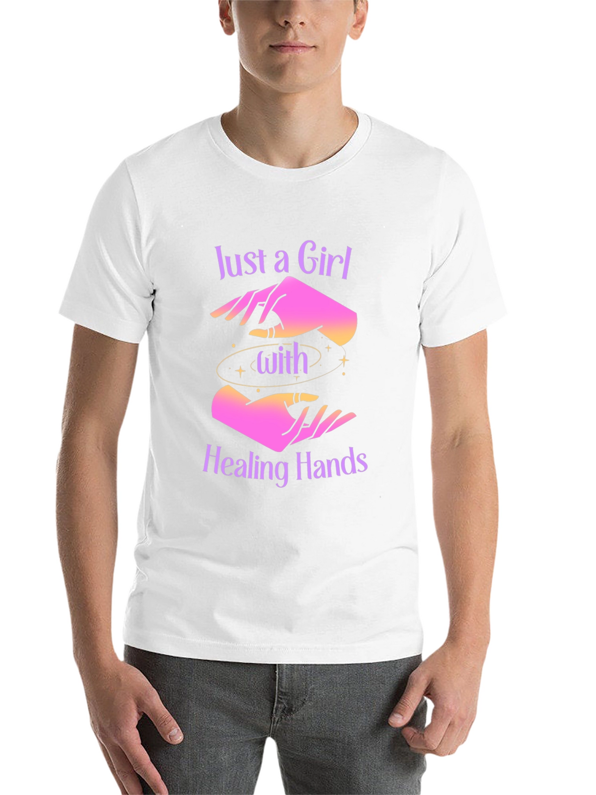 Healing Hands Graphic Tee - Mystical Comfort