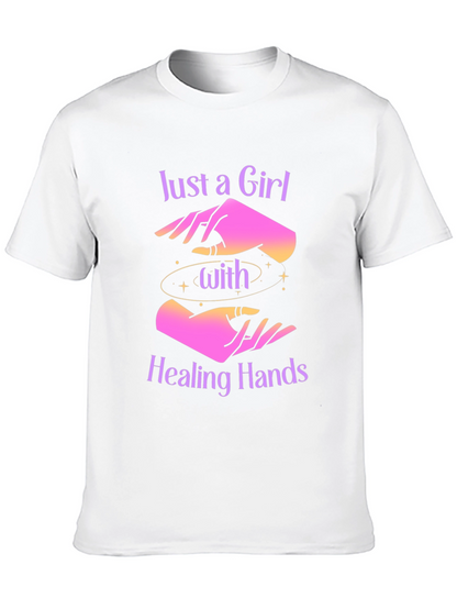 Healing Hands Graphic Tee - Mystical Comfort