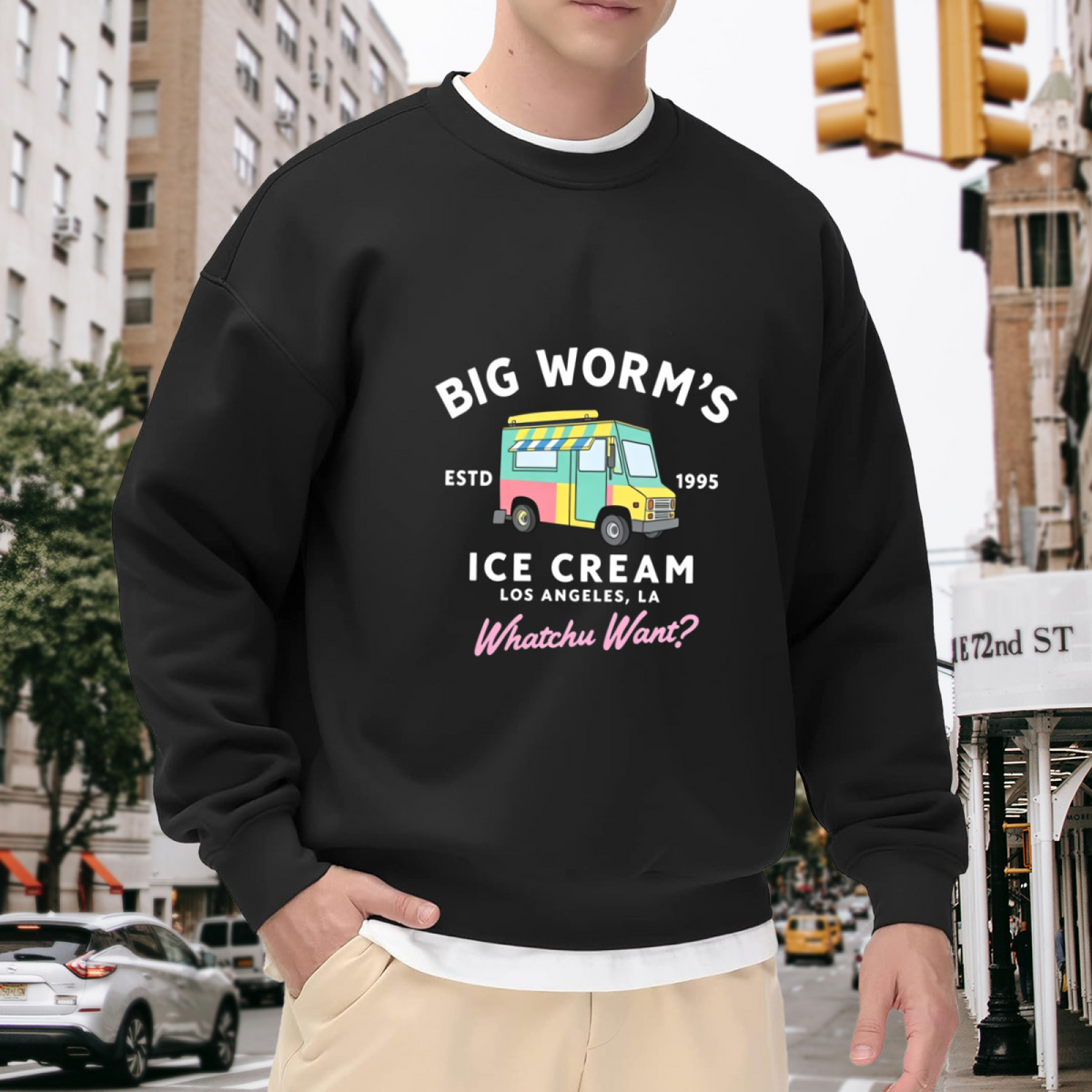 Big Worm¡¯s Ice Cream Truck 1995 Friday Movie Crewneck