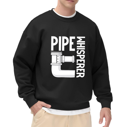 Pipe Whisperer Funny Plumber Job Humor Crewneck Sweatshirt