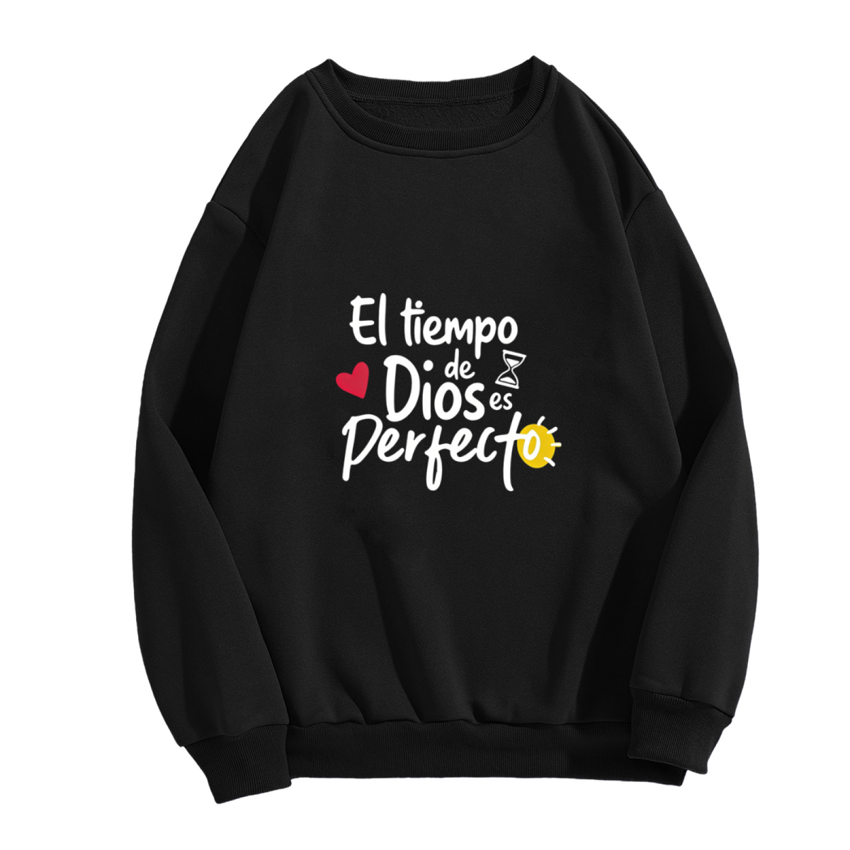 El Tiempo De Dios Es Perfecto Spanish Quote Crewneck Sweatshirt