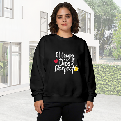 El Tiempo De Dios Es Perfecto Spanish Quote Crewneck Sweatshirt