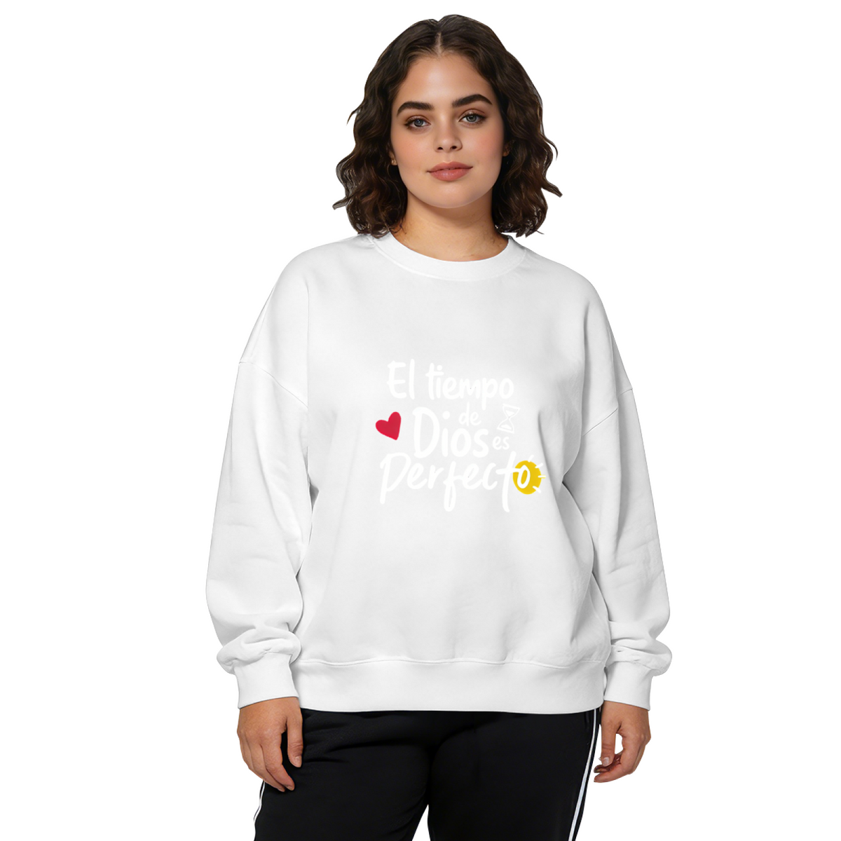 El Tiempo De Dios Es Perfecto Spanish Quote Crewneck Sweatshirt