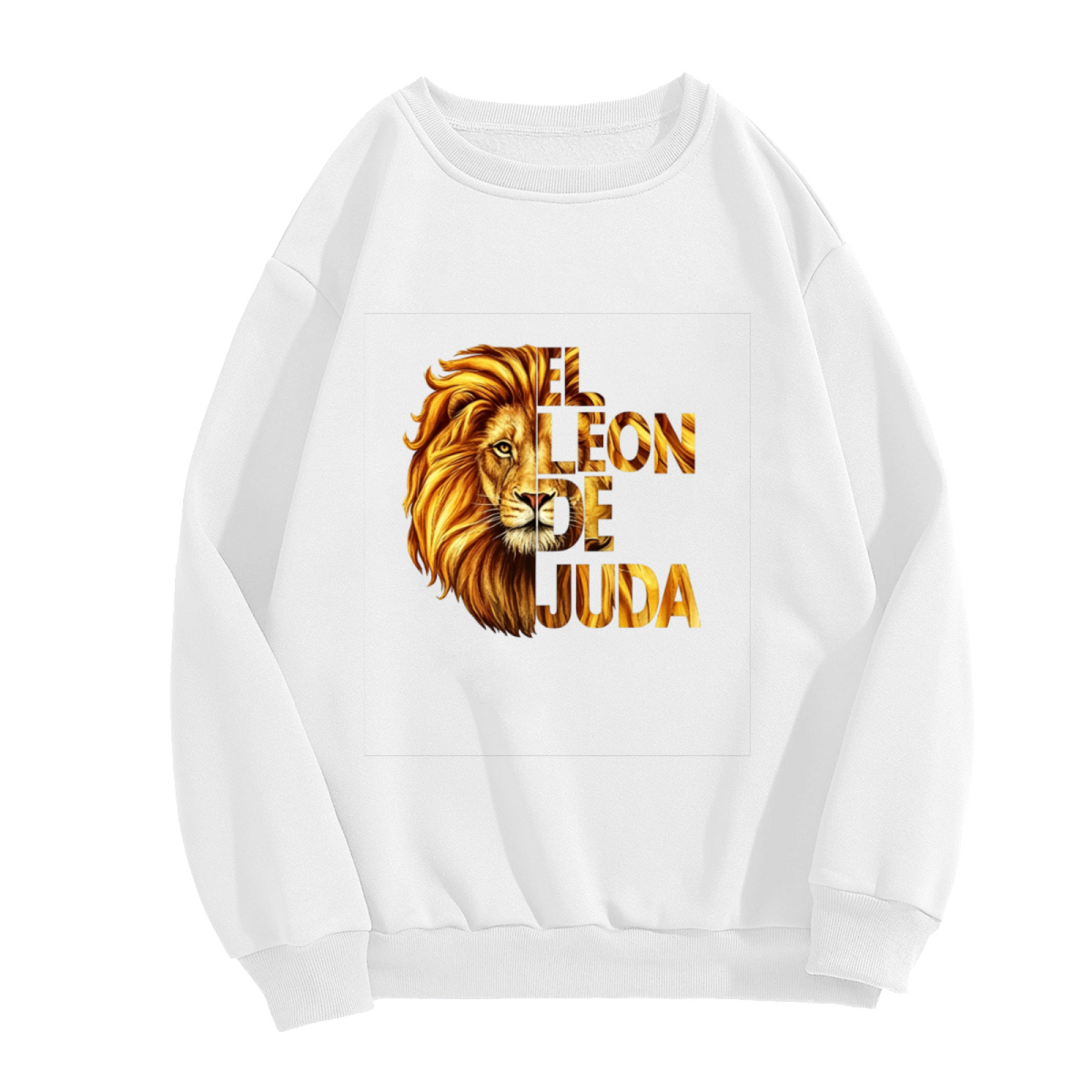 El Leon De Juda Golden Lion Art Crewneck Sweatshirt