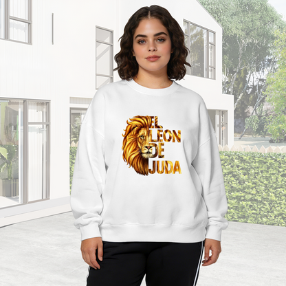 El Leon De Juda Golden Lion Art Crewneck Sweatshirt