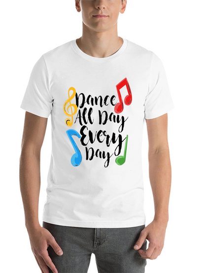 Dance All Day T-Shirt - Musical Notes Graphic Tee