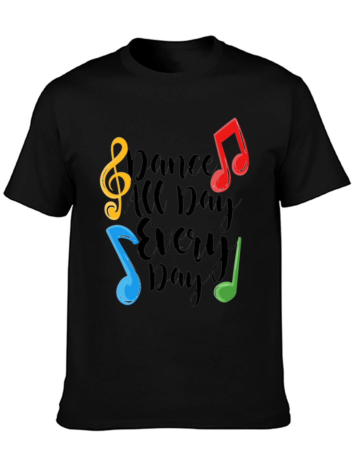 Dance All Day T-Shirt - Musical Notes Graphic Tee