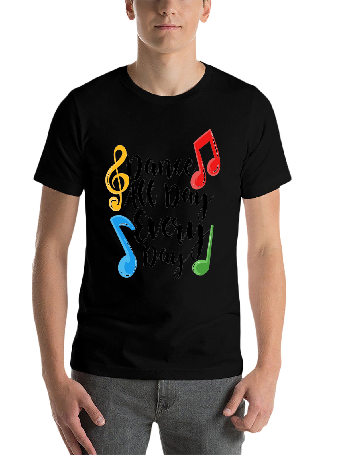 Dance All Day T-Shirt - Musical Notes Graphic Tee