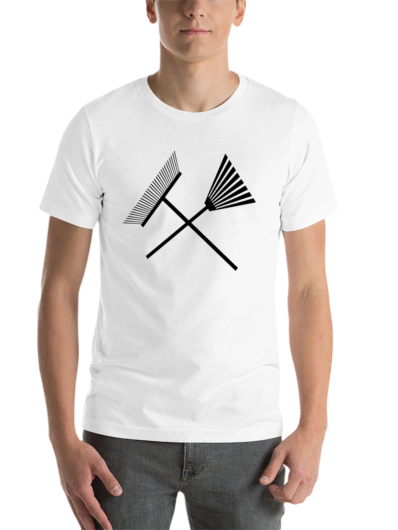 Rake It Up T-Shirt - Crossed Rakes Graphic Tee