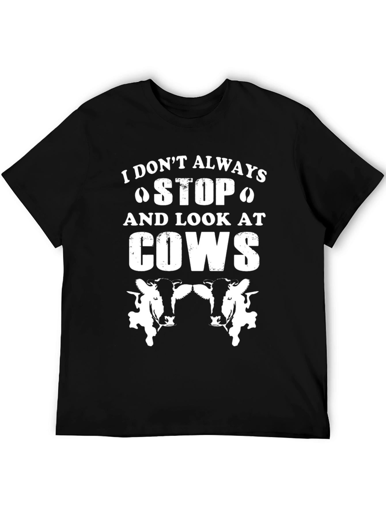 Funny Cow Lover Graphic T-Shirt - Black
