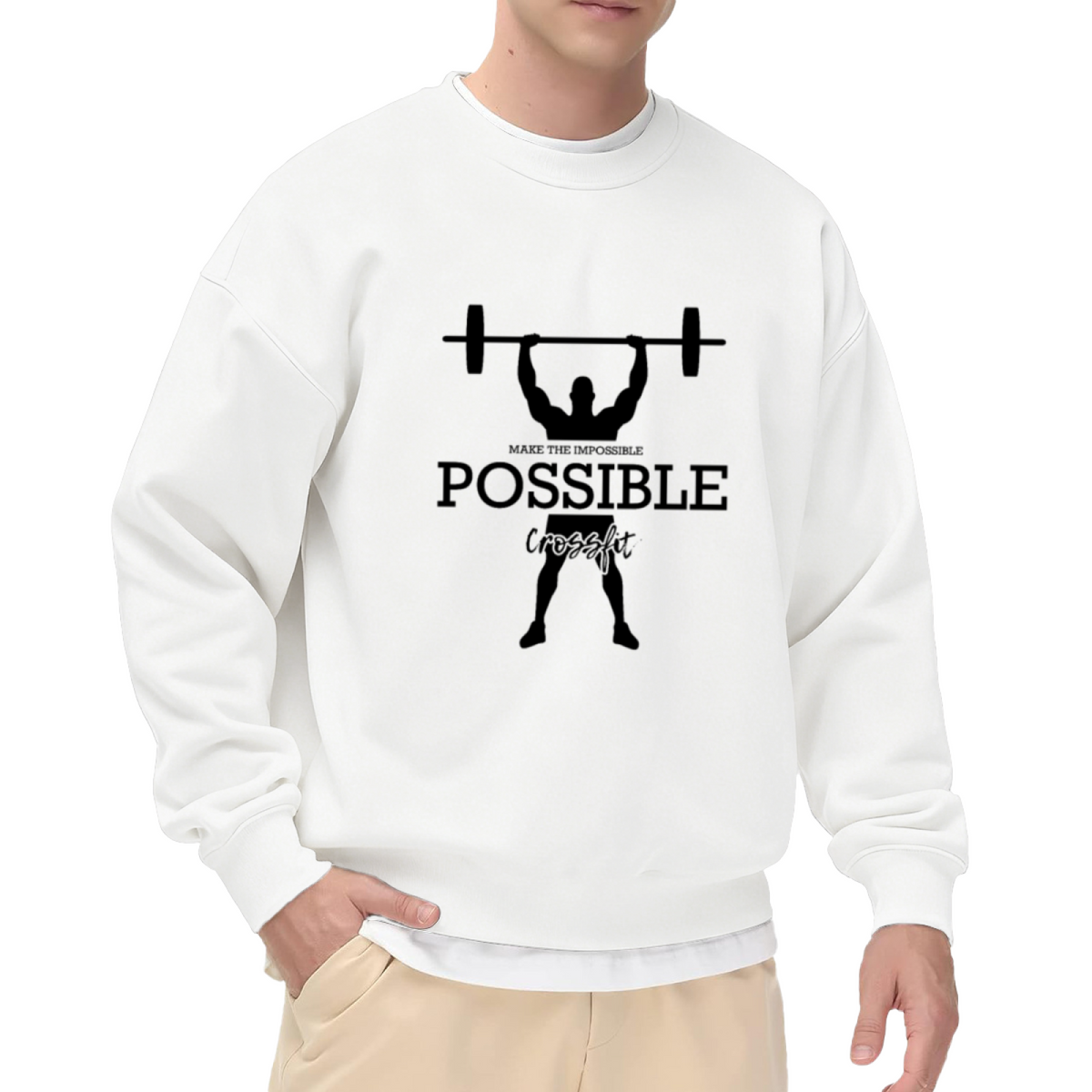 Make The Impossible Possible Crossfit Weightlifting Sweatshirt