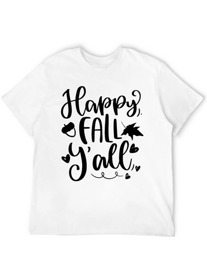 Happy Fall Yall Black Graphic Tee