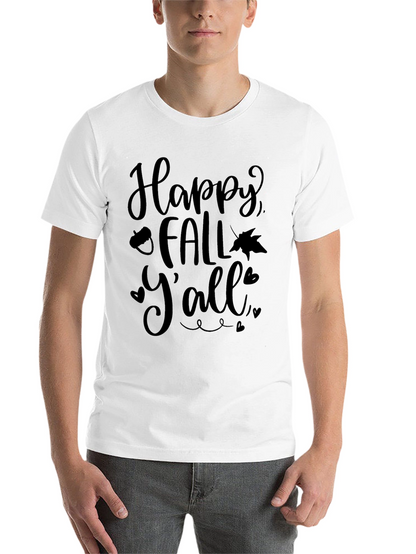 Happy Fall Yall Black Graphic Tee
