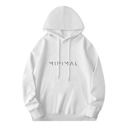 Sleek Minimal Letter Print Everyday Pullover Hoodie