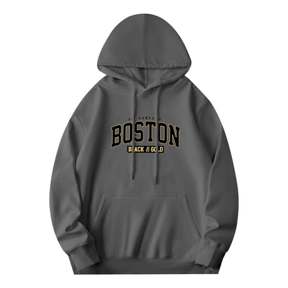Boston Black & Gold Sport Vibe Charcoal Hoodie