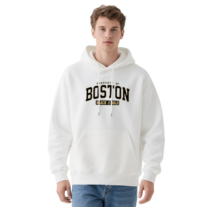 Boston Black & Gold Sport Vibe Charcoal Hoodie