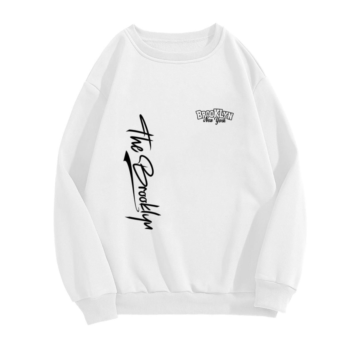 Double?Sided The Brooklyn Cursive Letter Crewneck Sweatshirt
