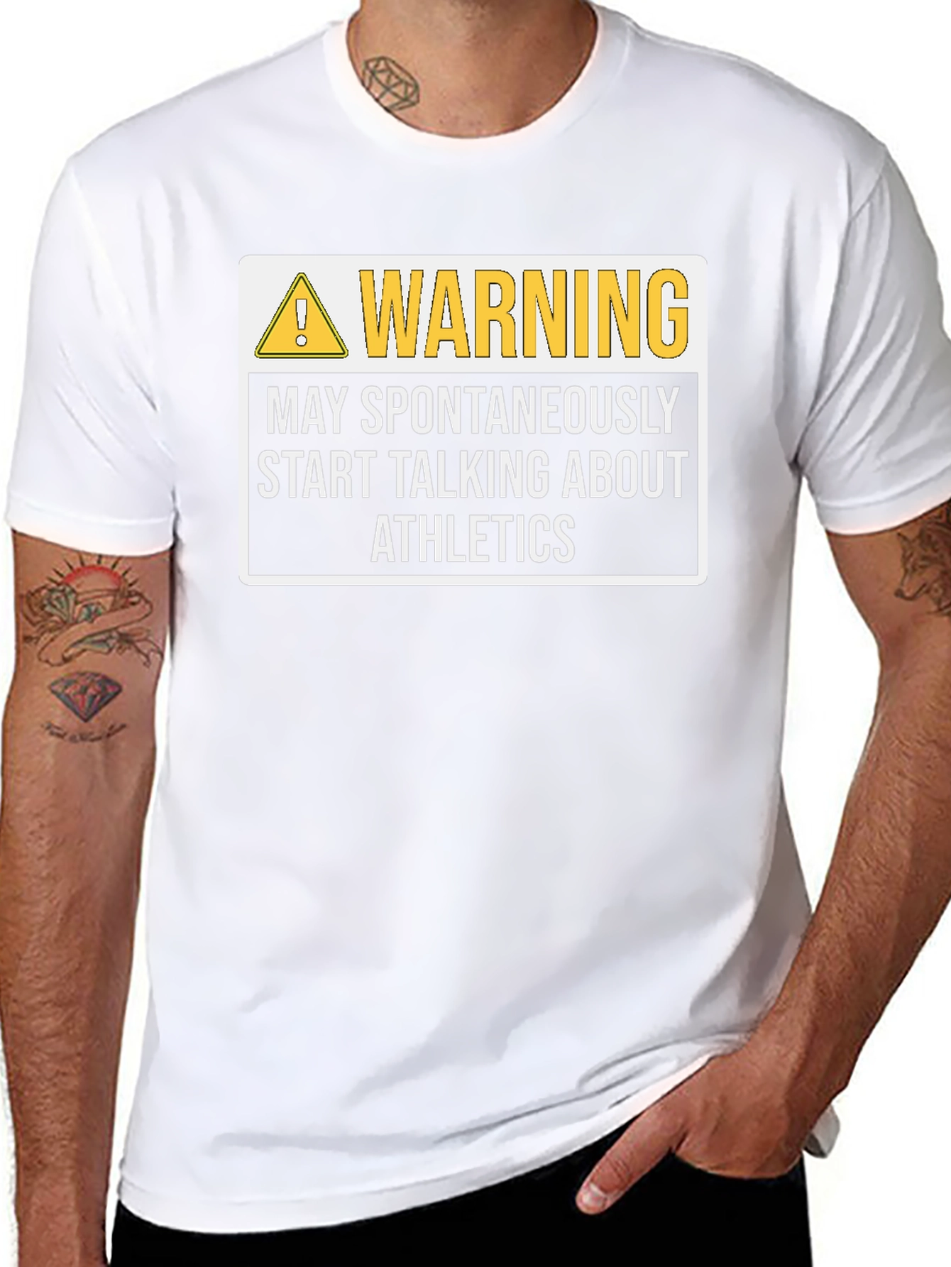 Warning May Spontaneously Start Talking About Athletics T-Shirt