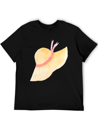 Sun Hat Graphic Tee - Stylish Summer T-Shirt