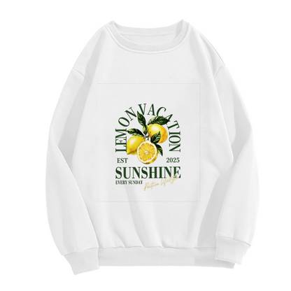 Lemon Vacation Sunshine Summer Vibe Crewneck Sweatshirt