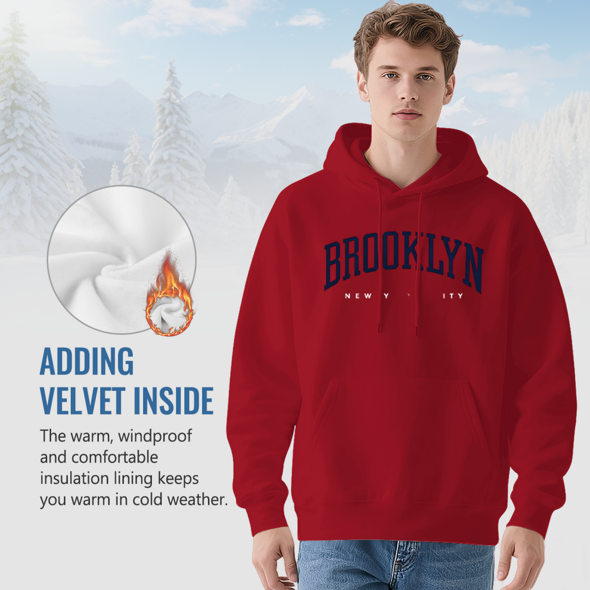 Brooklyn New York City Varsity Letter Hoodie