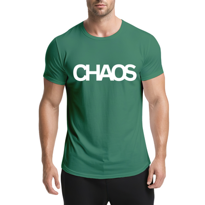 Minimal Chaos Letter Dark Navy T-Shirt, Dark Cool Daily Basic Oversized Tee
