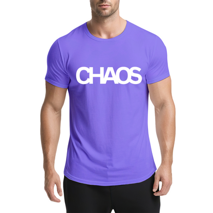 Minimal Chaos Letter Dark Navy T-Shirt, Dark Cool Daily Basic Oversized Tee