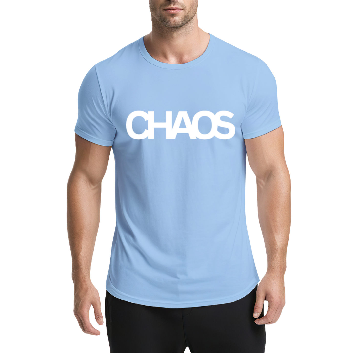 Minimal Chaos Letter Dark Navy T-Shirt, Dark Cool Daily Basic Oversized Tee
