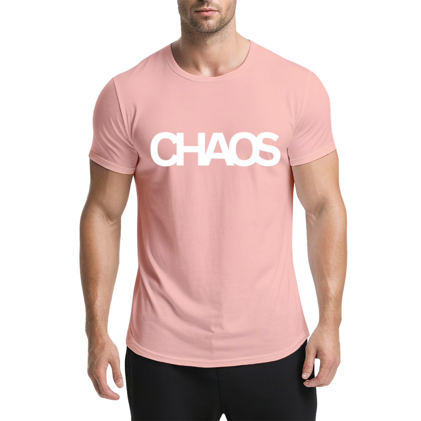 Minimal Chaos Letter Dark Navy T-Shirt, Dark Cool Daily Basic Oversized Tee